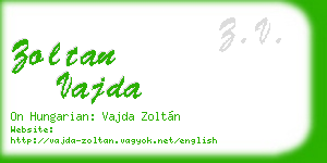 zoltan vajda business card